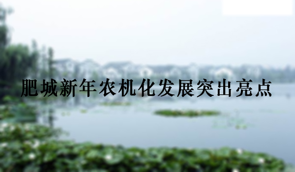 肥城新年农机化发展突出亮点